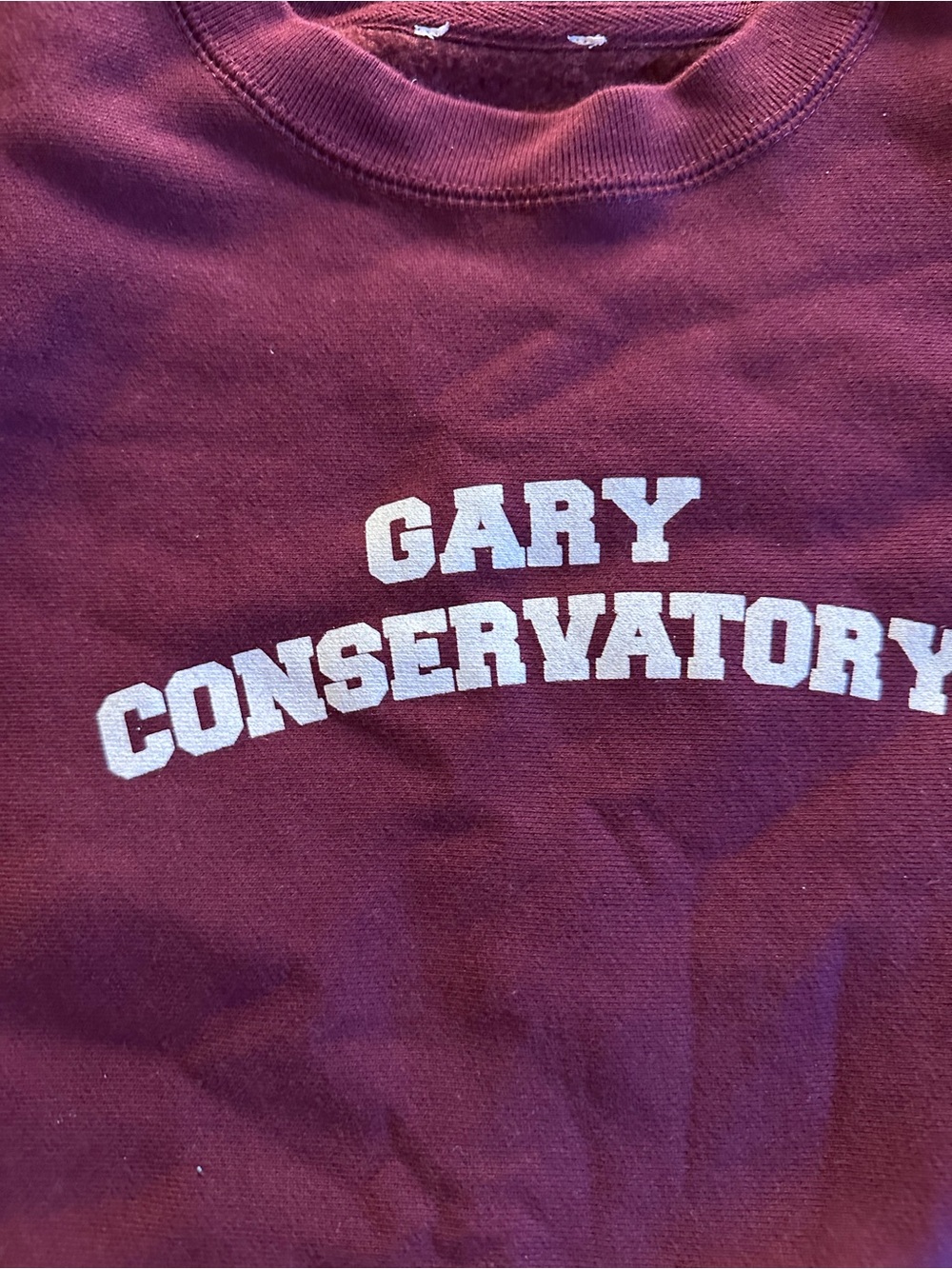 LARGE The Music Man Broadway Burgundy Sweatshirt Gary Conservatory Hugh Jackman - Picture 2 of 6